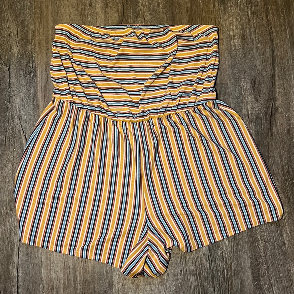 Striped strapless romper from Target